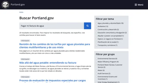 Portland.gov has an excellent search experience in any language.