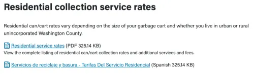 Example of labeling translated documents in a way that makes it clear what alternatives can be downloaded.