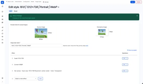 Edit view of a portrait style image that requires the specific order of operations listed above.
